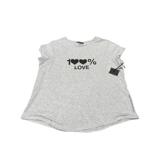 Petite Simply Vera Vera Wang Pride Graphic Tee, Women's, Size: XXL Petite, Grey - Picture 3 of 9